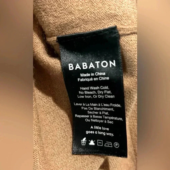 NWOT, Aritzia Babaton Erin Wool Blend Relaxed Fit Brown Sweater, Small - Picture 7 of 9